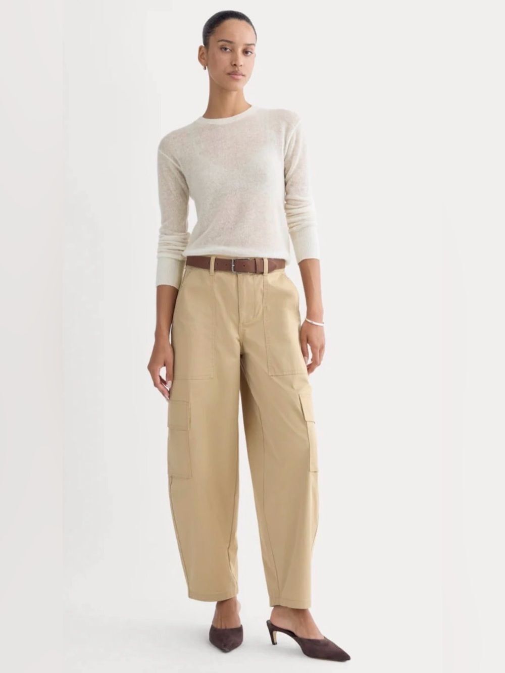 New Everlane THE UTILITY CARGO PANT Classic Khaki Size 00